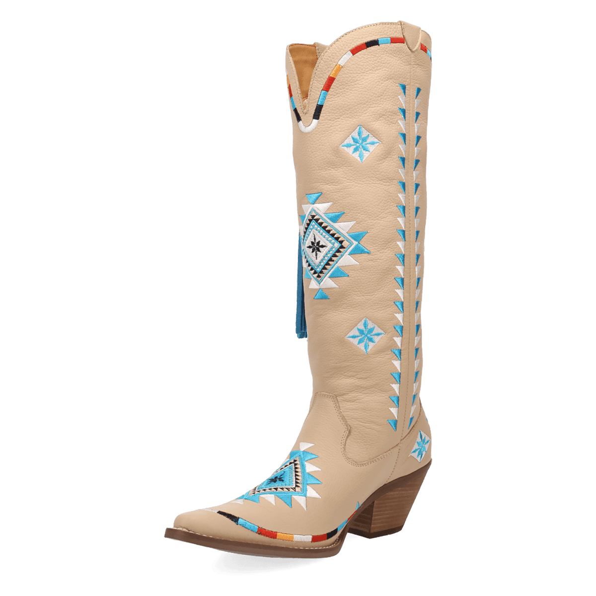 PRODUCT SHOT TERRACOTTA LEATHER BOOT AT 225 DEGREE ANGLE