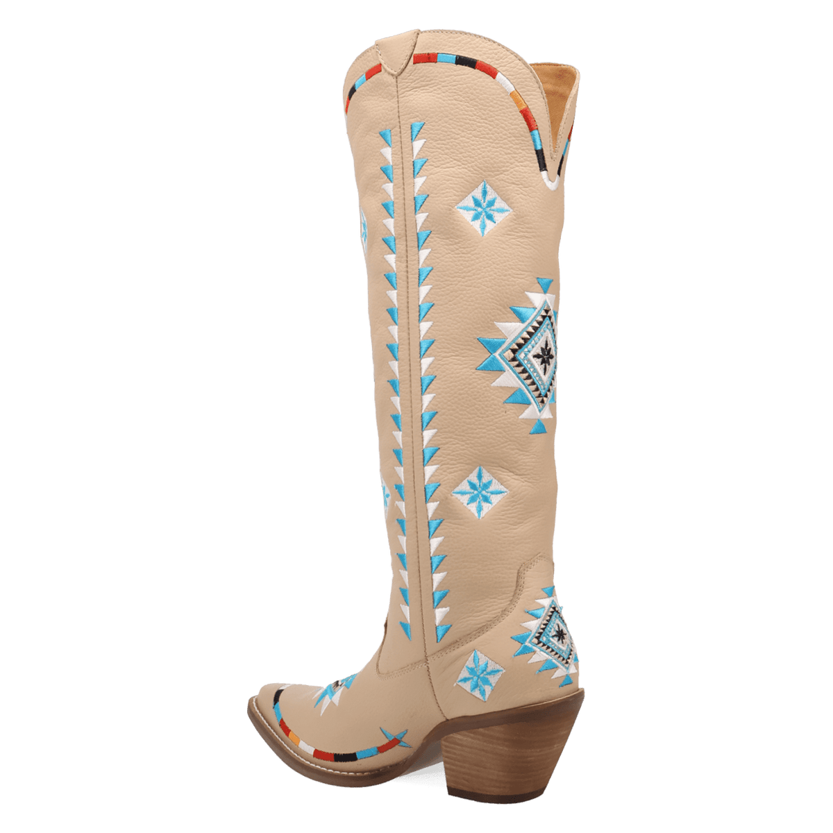 PRODUCT SHOT TERRACOTTA LEATHER BOOT AT 270 DEGREE ANGLE