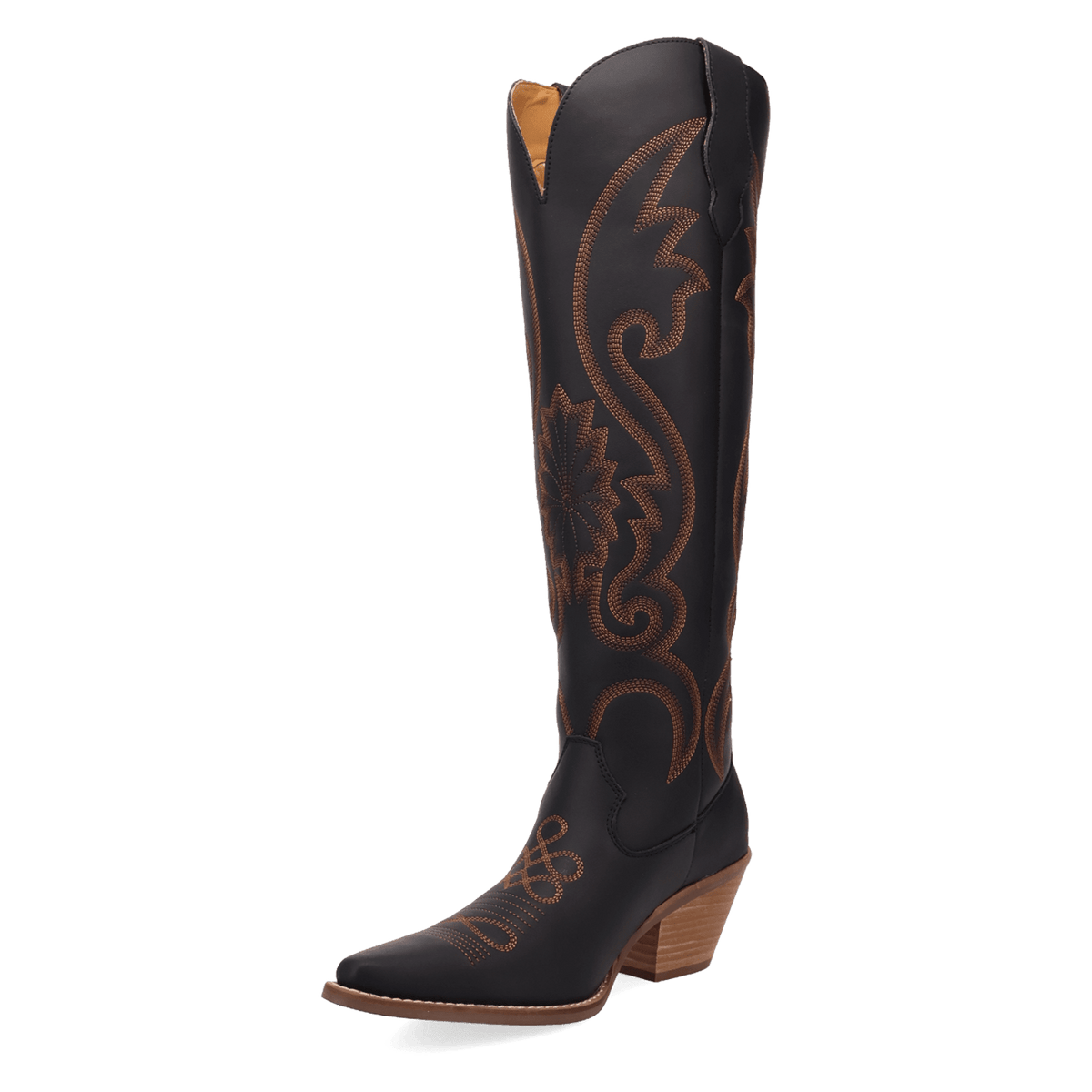PRODUCT SHOT PEYOTE LEATHER BOOT AT 225 DEGREE ANGLE