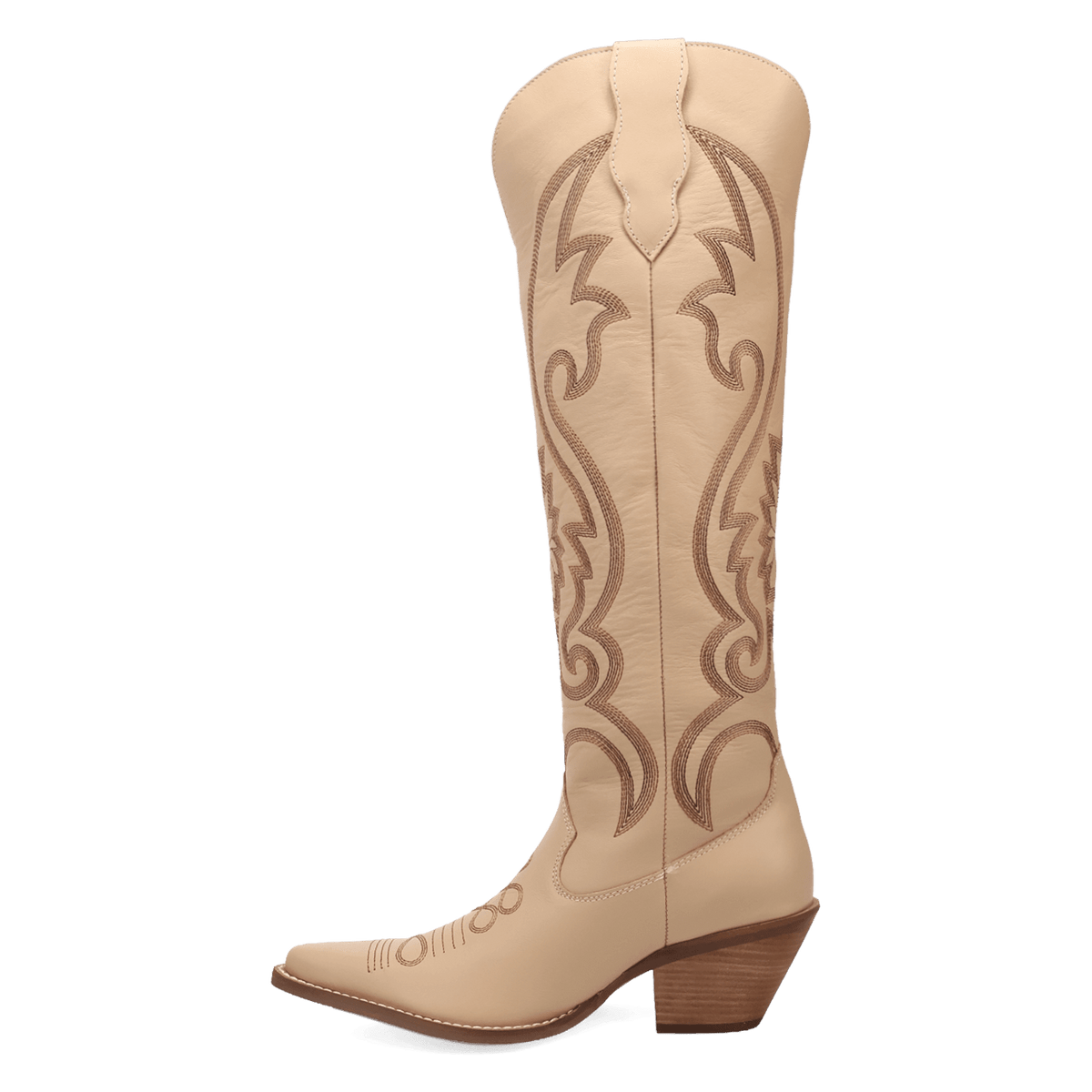 PRODUCT SHOT PEYOTE LEATHER BOOT AT 135 DEGREE OUTSIDE ANGLE