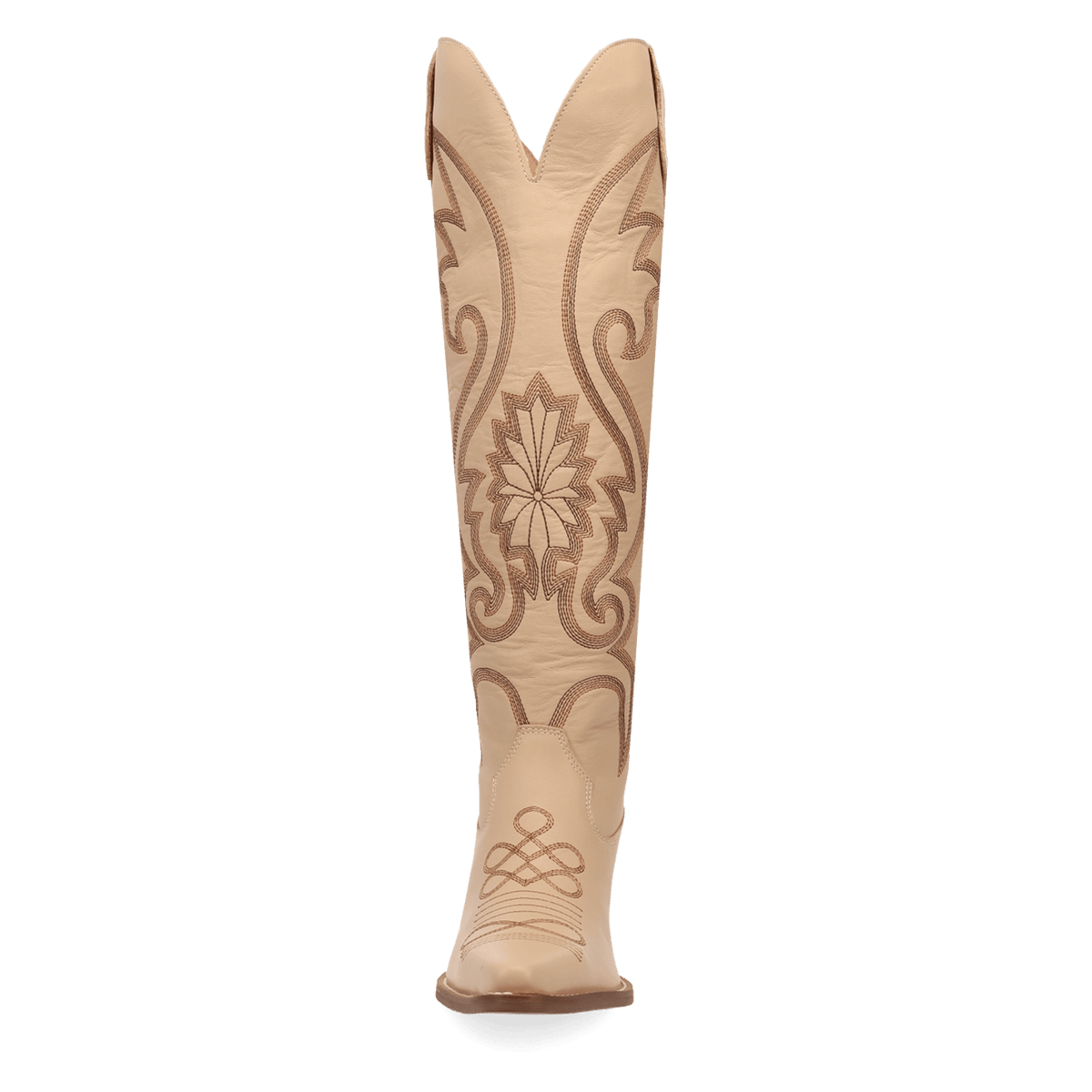 PRODUCT SHOT PEYOTE LEATHER BOOT AT FRONT ANGLE