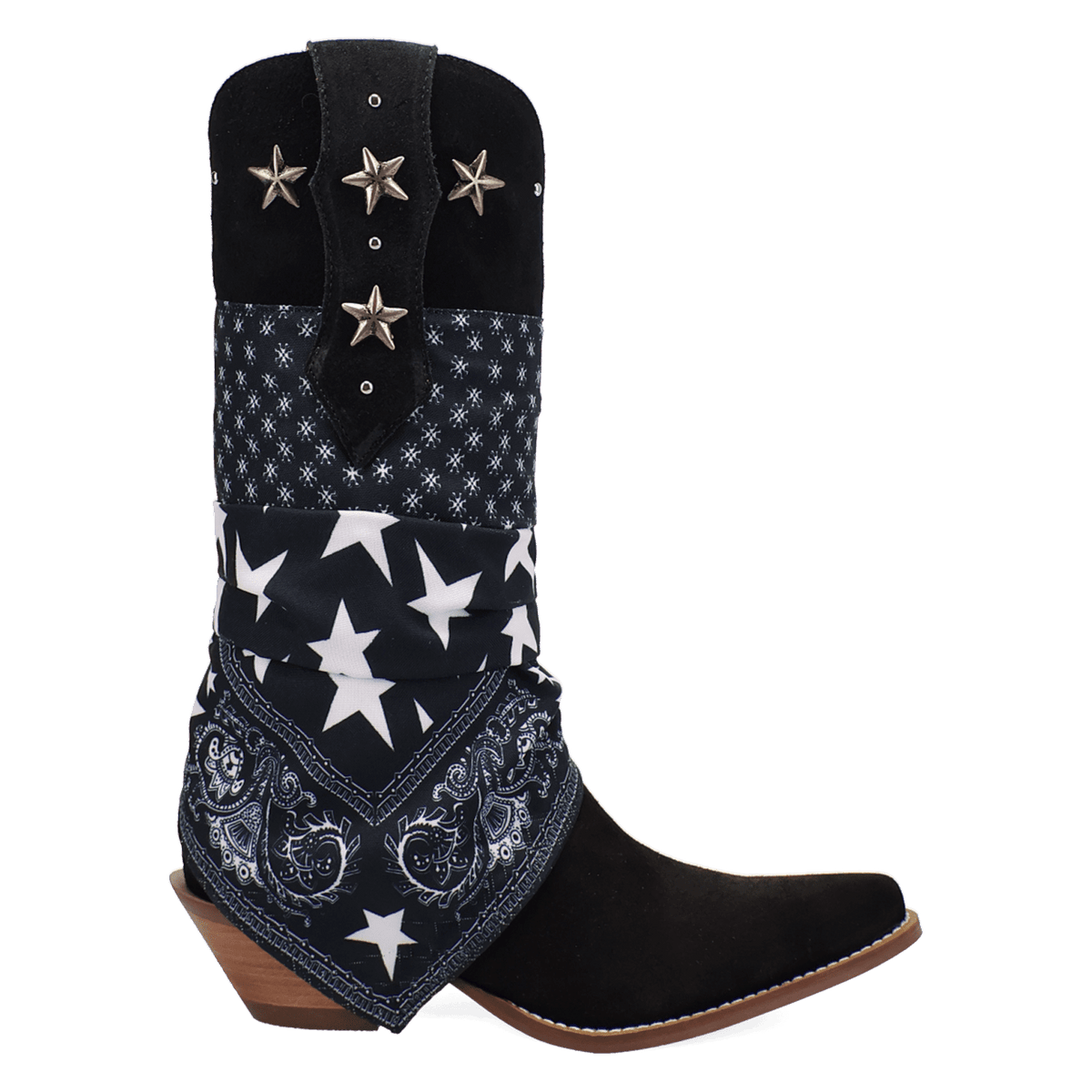 PRODUCT SHOT BANDIDA SUEDE BOOT AT 90 DEGREE INSIDE ANGLE