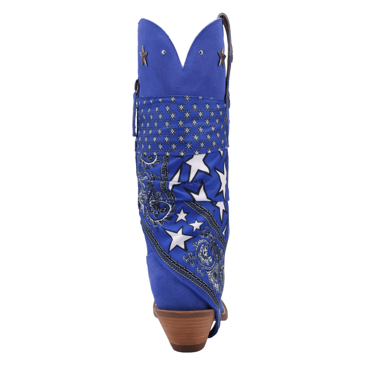 PRODUCT SHOT BANDIDA SUEDE BOOT AT 180 DEGREE BACK ANGLE