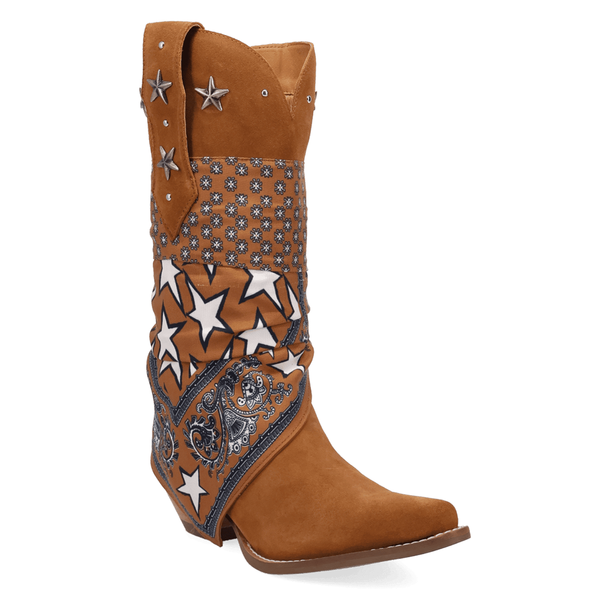 PRODUCT SHOT BANDIDA SUEDE BOOT AT 45 DEGREE ANGLE