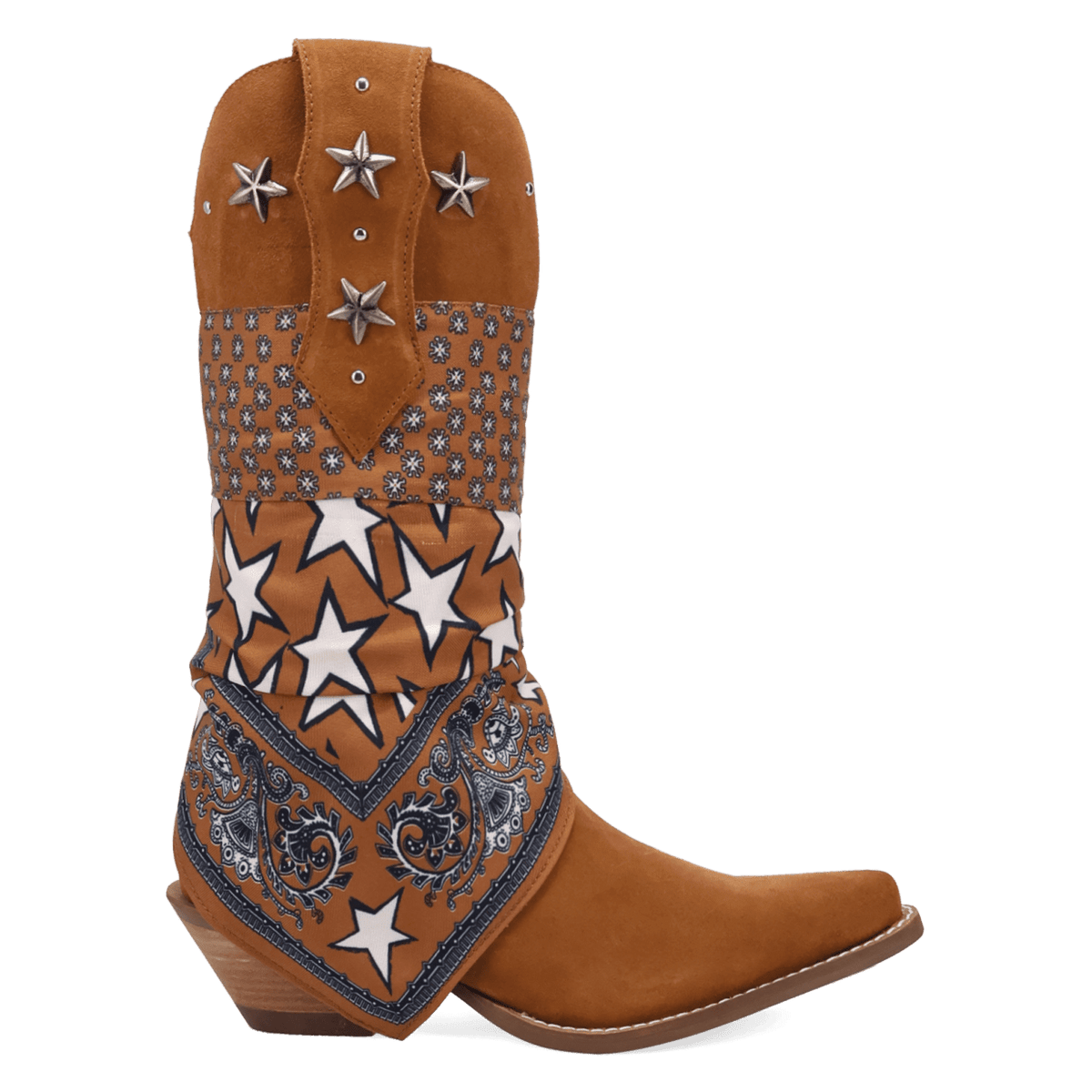 PRODUCT SHOT BANDIDA SUEDE BOOT AT 90 DEGREE INSIDE ANGLE