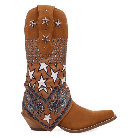 PRODUCT SHOT BANDIDA SUEDE BOOT AT 90 DEGREE INSIDE ANGLE