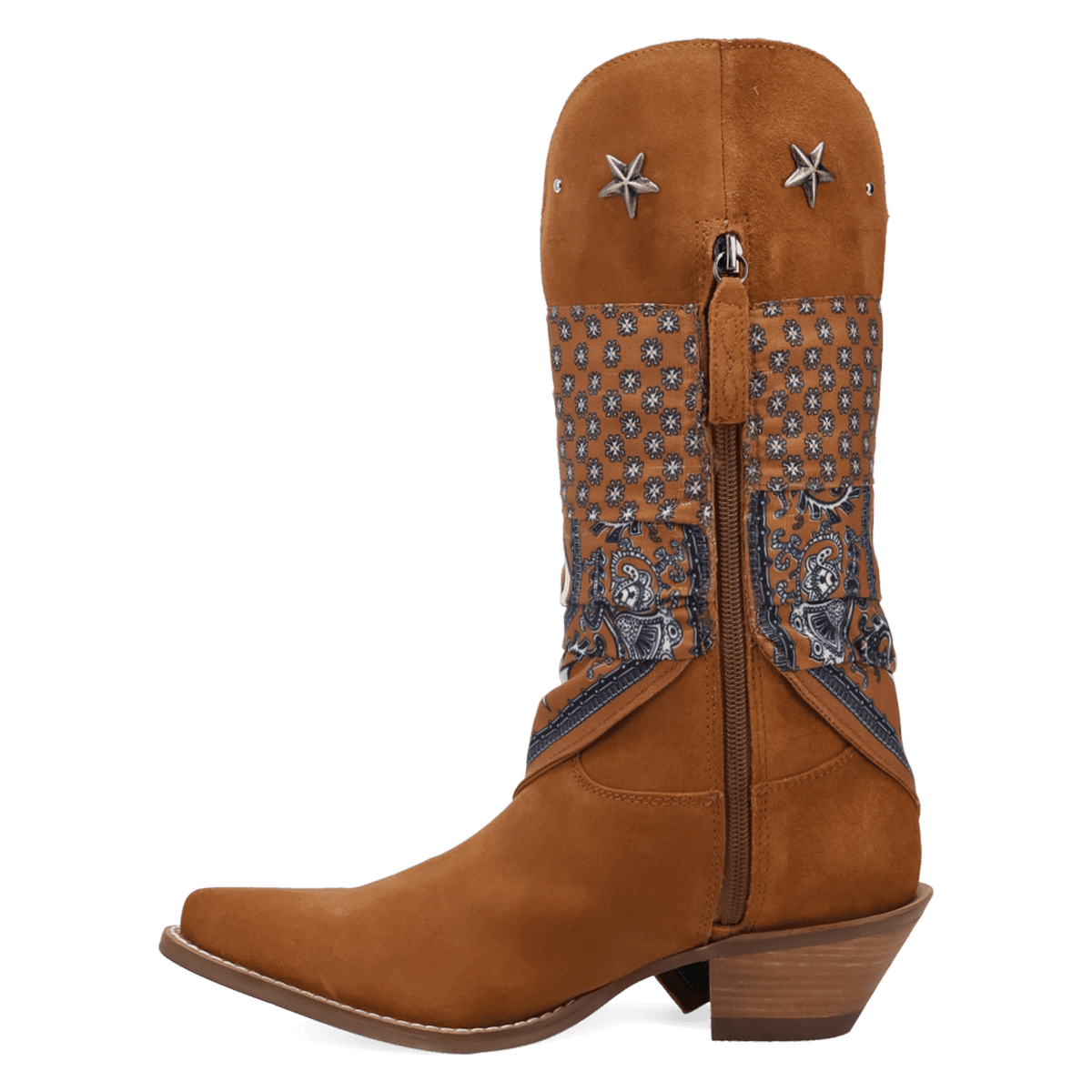 PRODUCT SHOT BANDIDA SUEDE BOOT AT 135 DEGREE OUTSIDE ANGLE