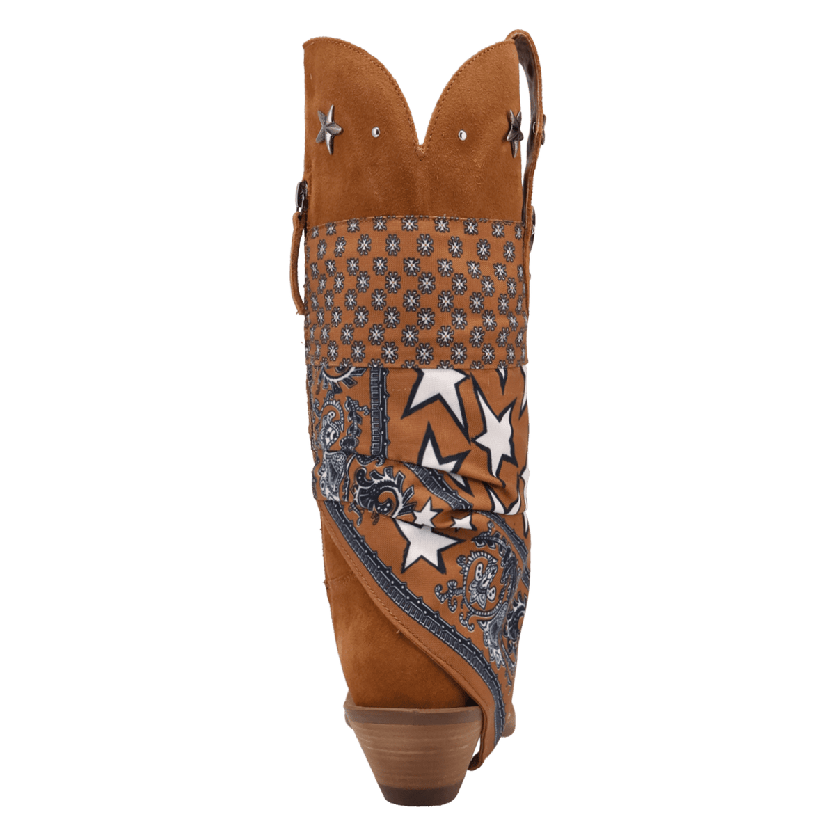 PRODUCT SHOT BANDIDA SUEDE BOOT AT 180 DEGREE BACK ANGLE
