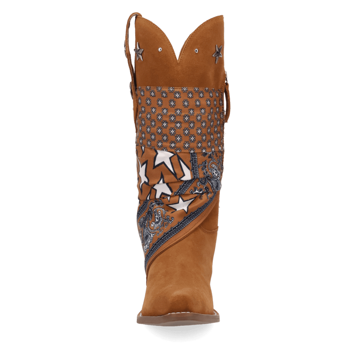 PRODUCT SHOT BANDIDA SUEDE BOOT AT FRONT ANGLE