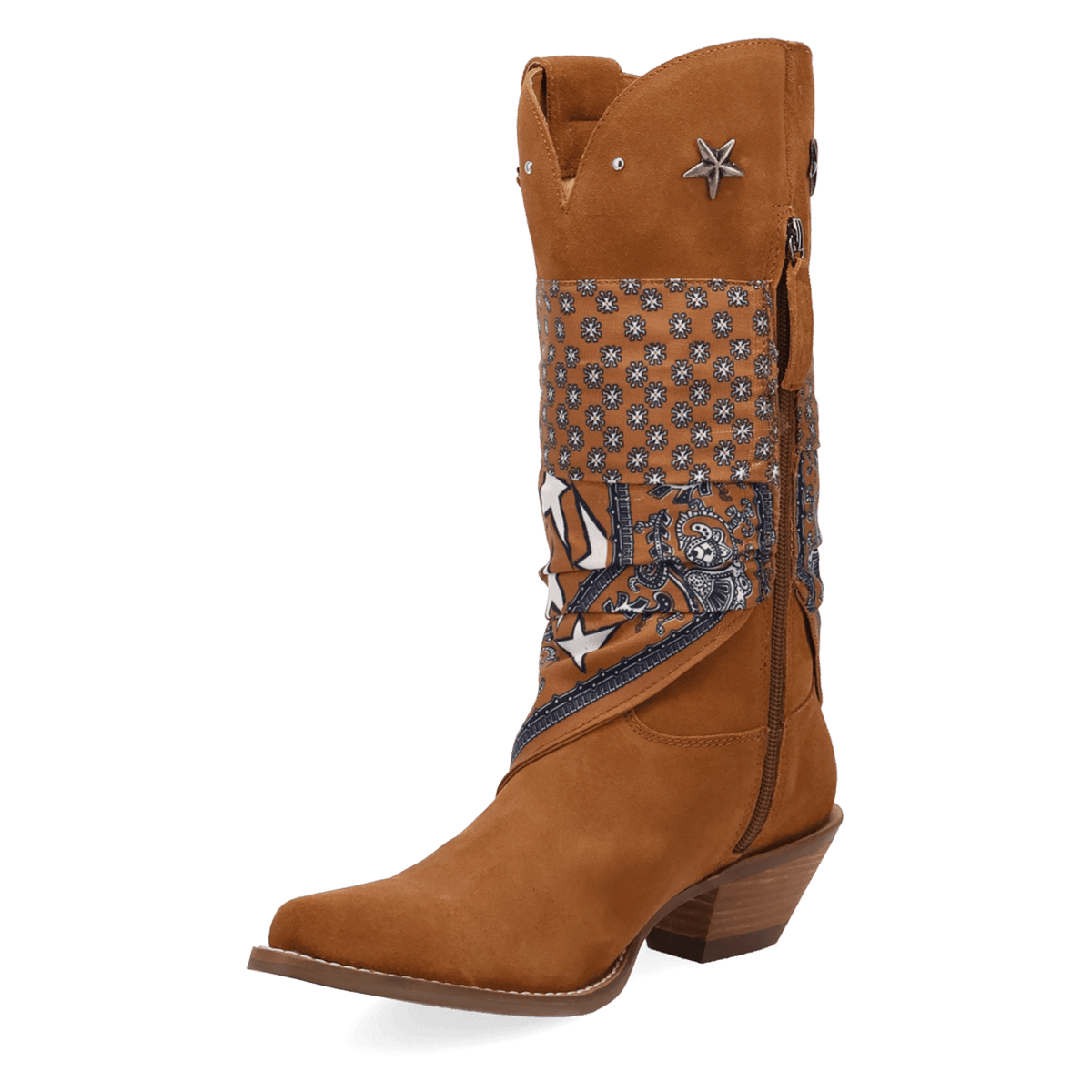 PRODUCT SHOT BANDIDA SUEDE BOOT AT 225 DEGREE ANGLE