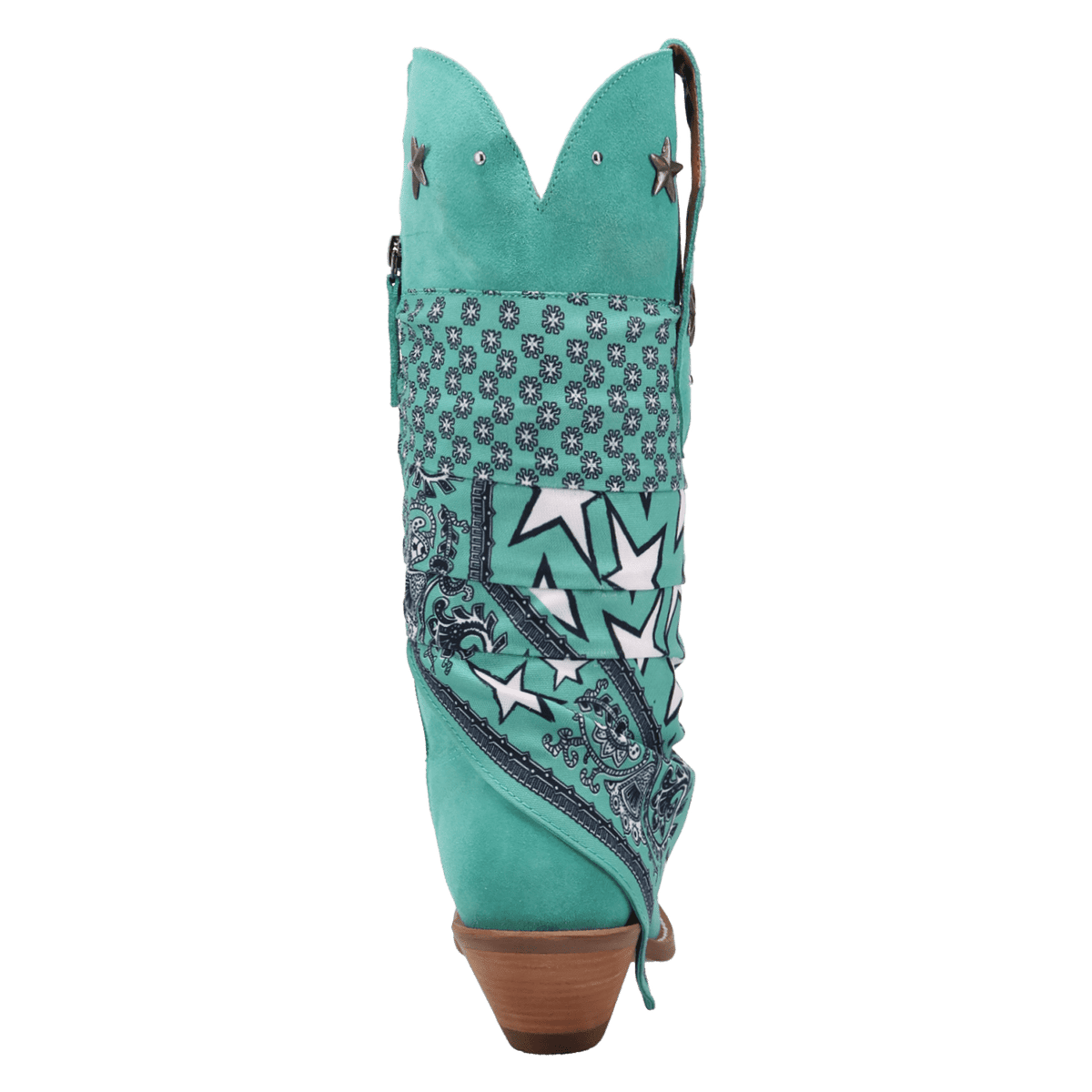 PRODUCT SHOT BANDIDA SUEDE BOOT AT 180 DEGREE BACK ANGLE