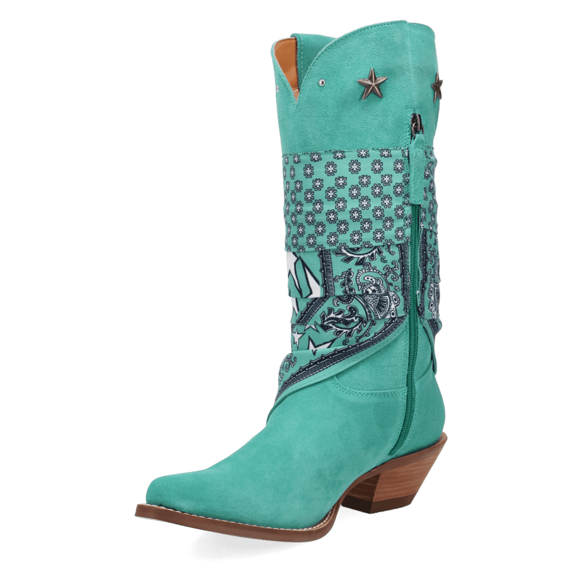 PRODUCT SHOT BANDIDA SUEDE BOOT AT 225 DEGREE ANGLE