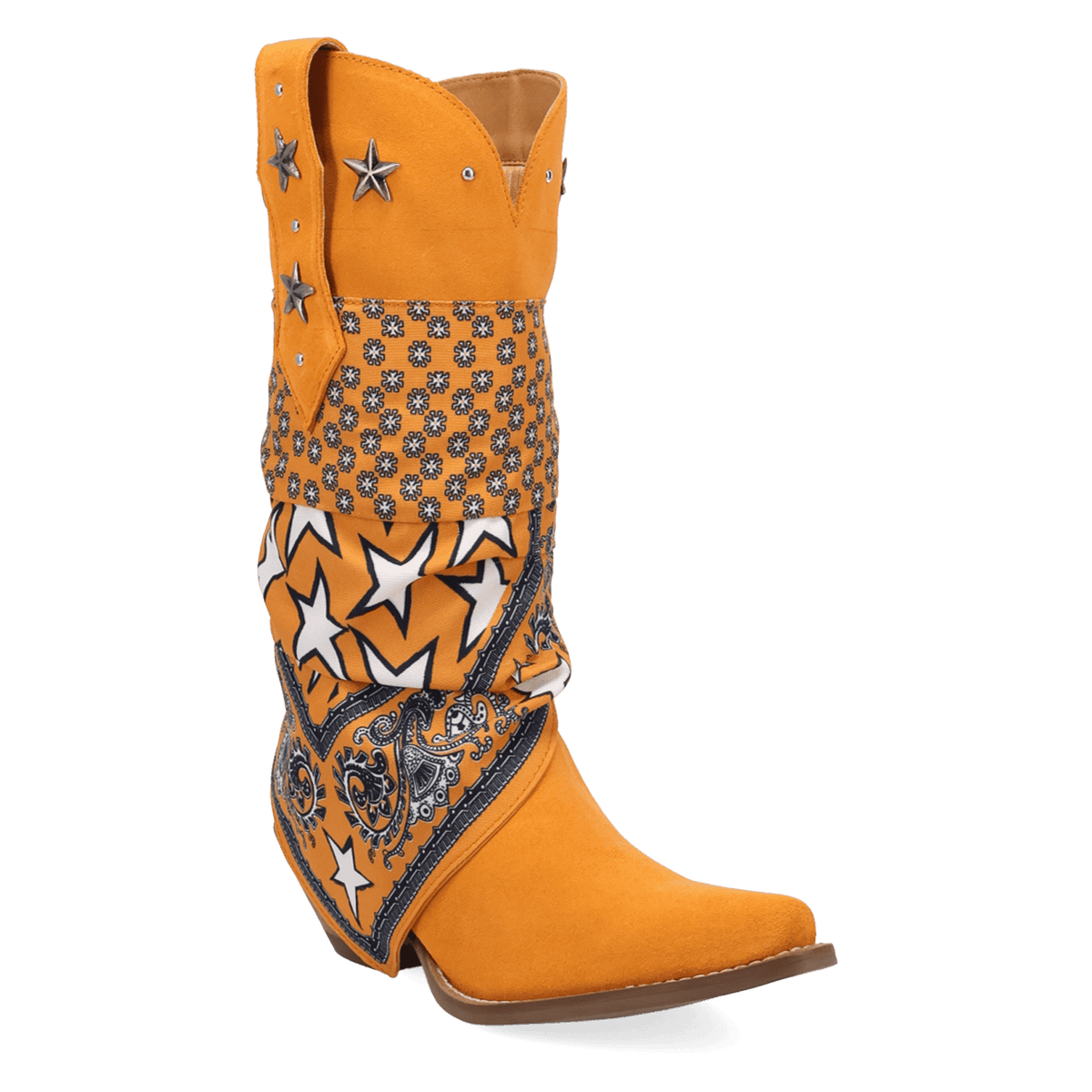 PRODUCT SHOT BANDIDA SUEDE BOOT AT 45 DEGREE ANGLE