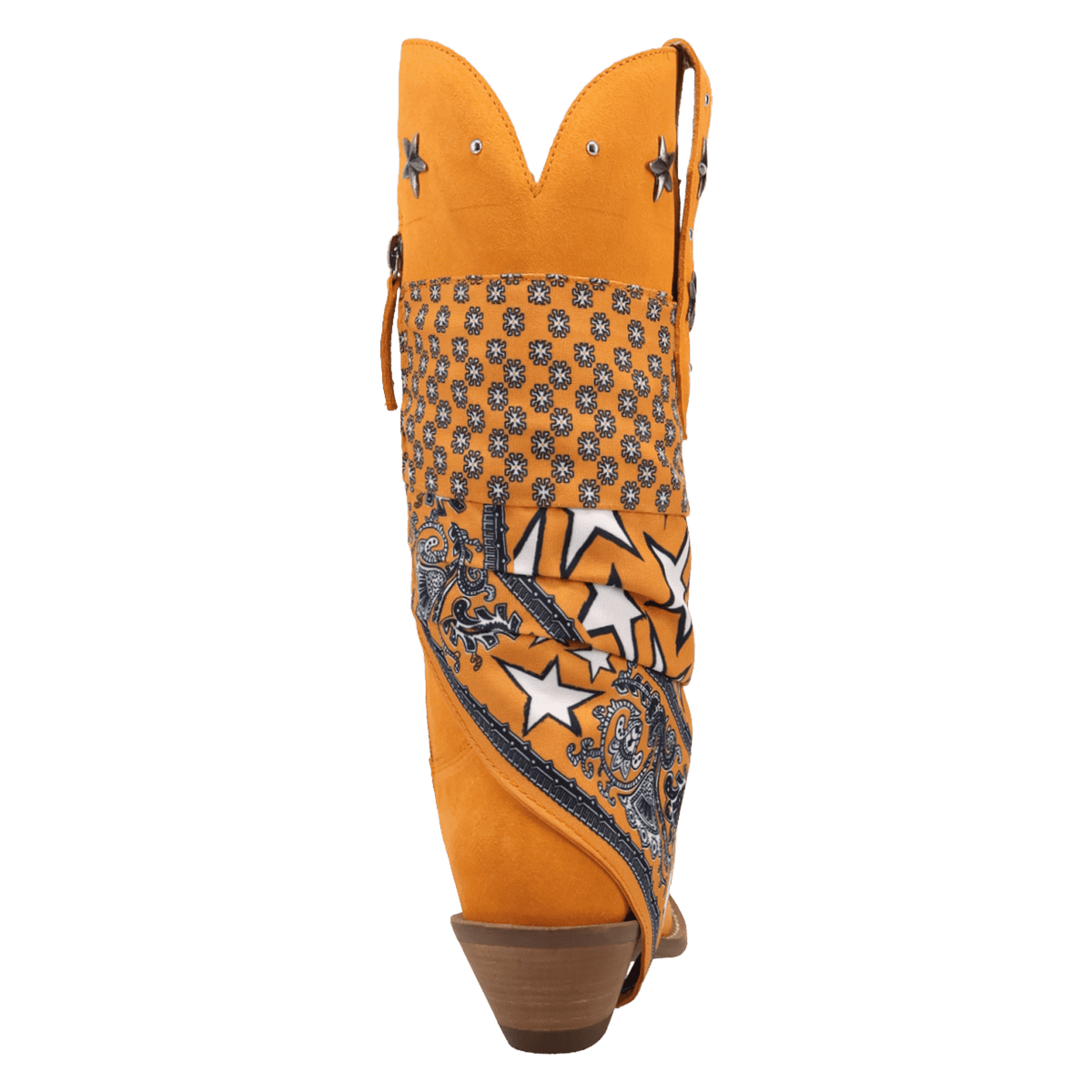 PRODUCT SHOT BANDIDA SUEDE BOOT AT 180 DEGREE BACK ANGLE