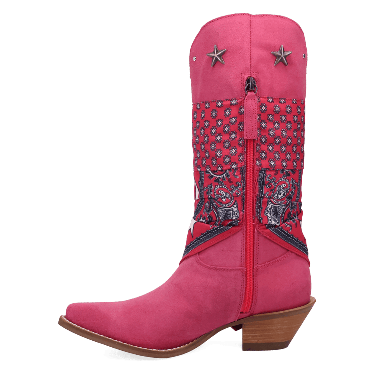 PRODUCT SHOT BANDIDA SUEDE BOOT AT 135 DEGREE OUTSIDE ANGLE