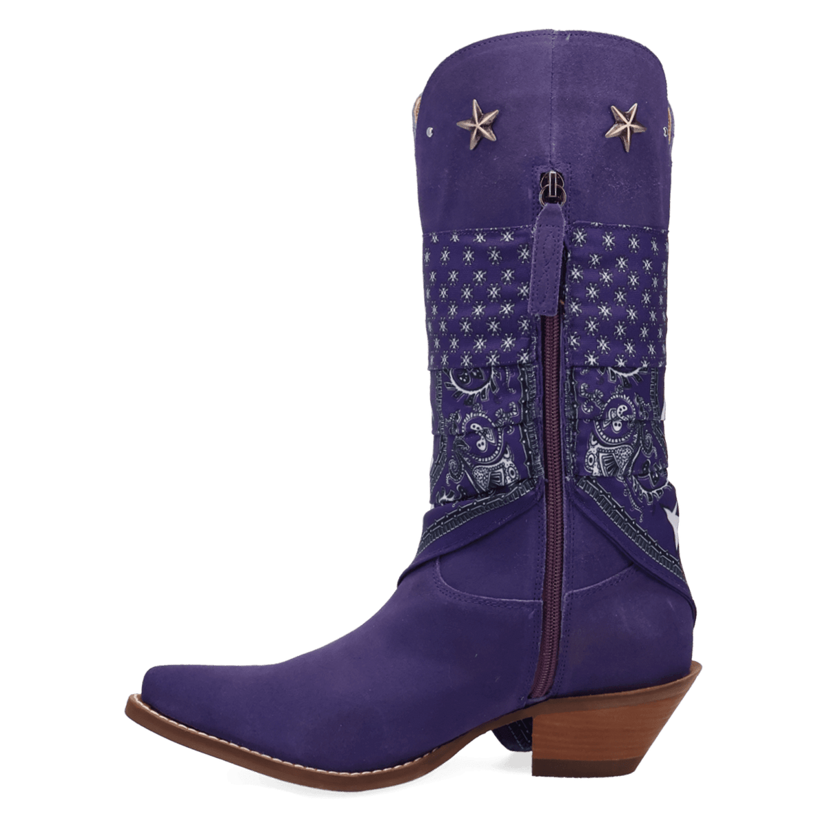 PRODUCT SHOT BANDIDA SUEDE BOOT AT 135 DEGREE OUTSIDE ANGLE