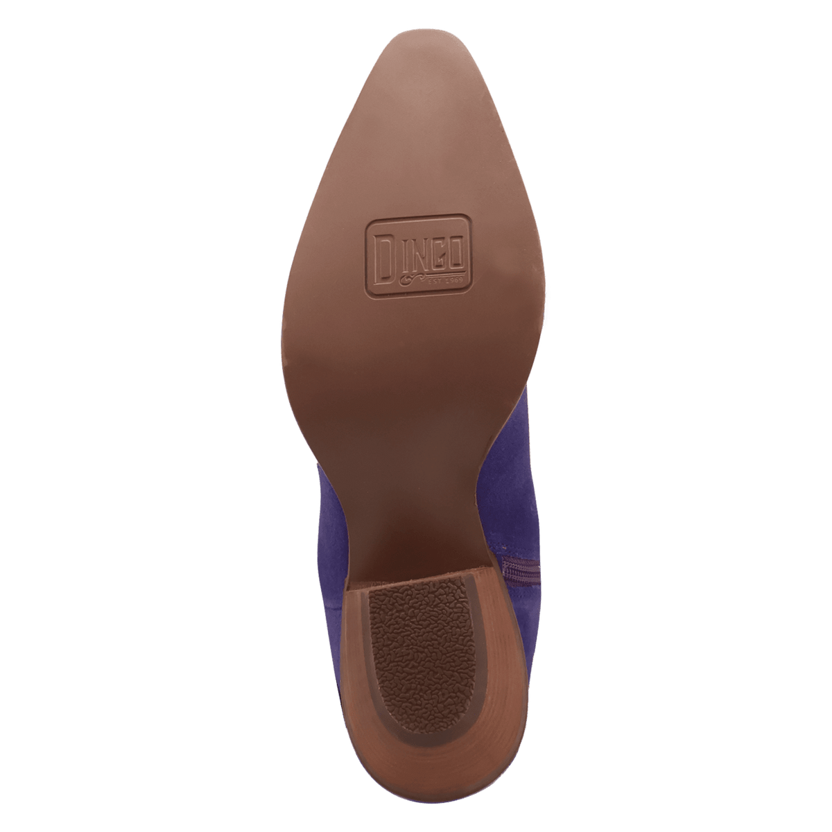 PRODUCT SHOT BANDIDA SUEDE BOOT AT OUTSOLE ANGLE