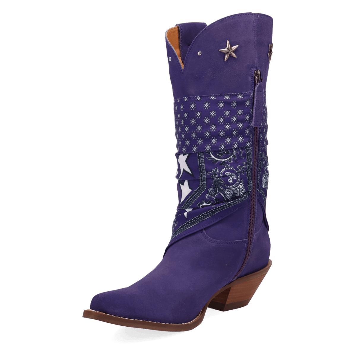 PRODUCT SHOT BANDIDA SUEDE BOOT AT 225 DEGREE ANGLE