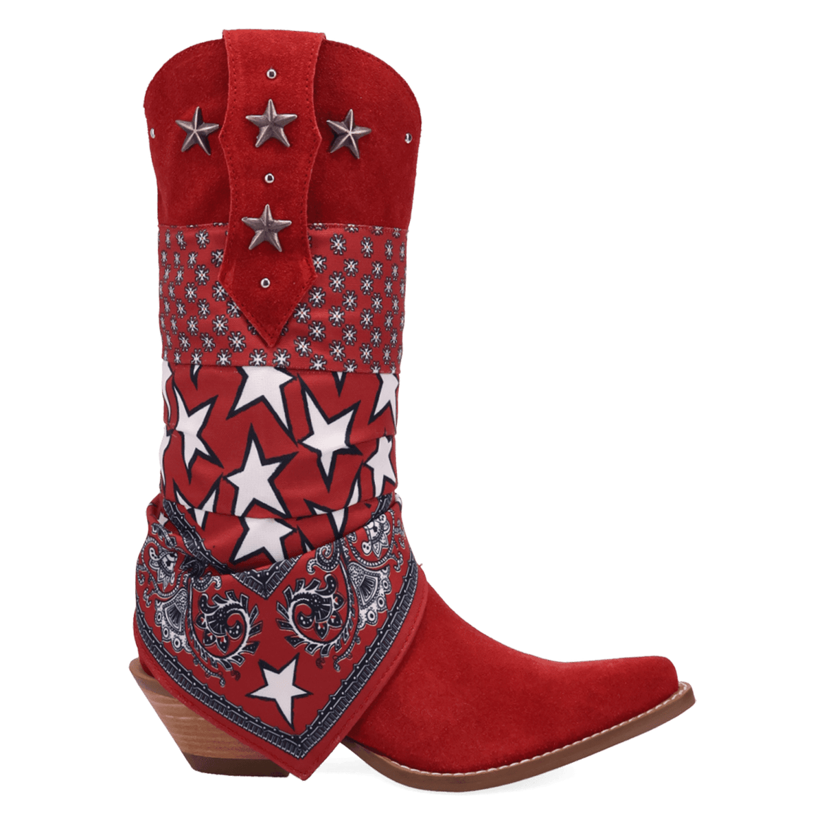 PRODUCT SHOT BANDIDA SUEDE BOOT AT 90 DEGREE INSIDE ANGLE