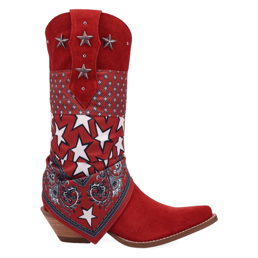 PRODUCT SHOT BANDIDA SUEDE BOOT AT 90 DEGREE INSIDE ANGLE