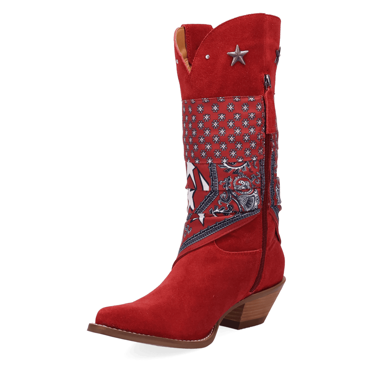 PRODUCT SHOT BANDIDA SUEDE BOOT AT 225 DEGREE ANGLE