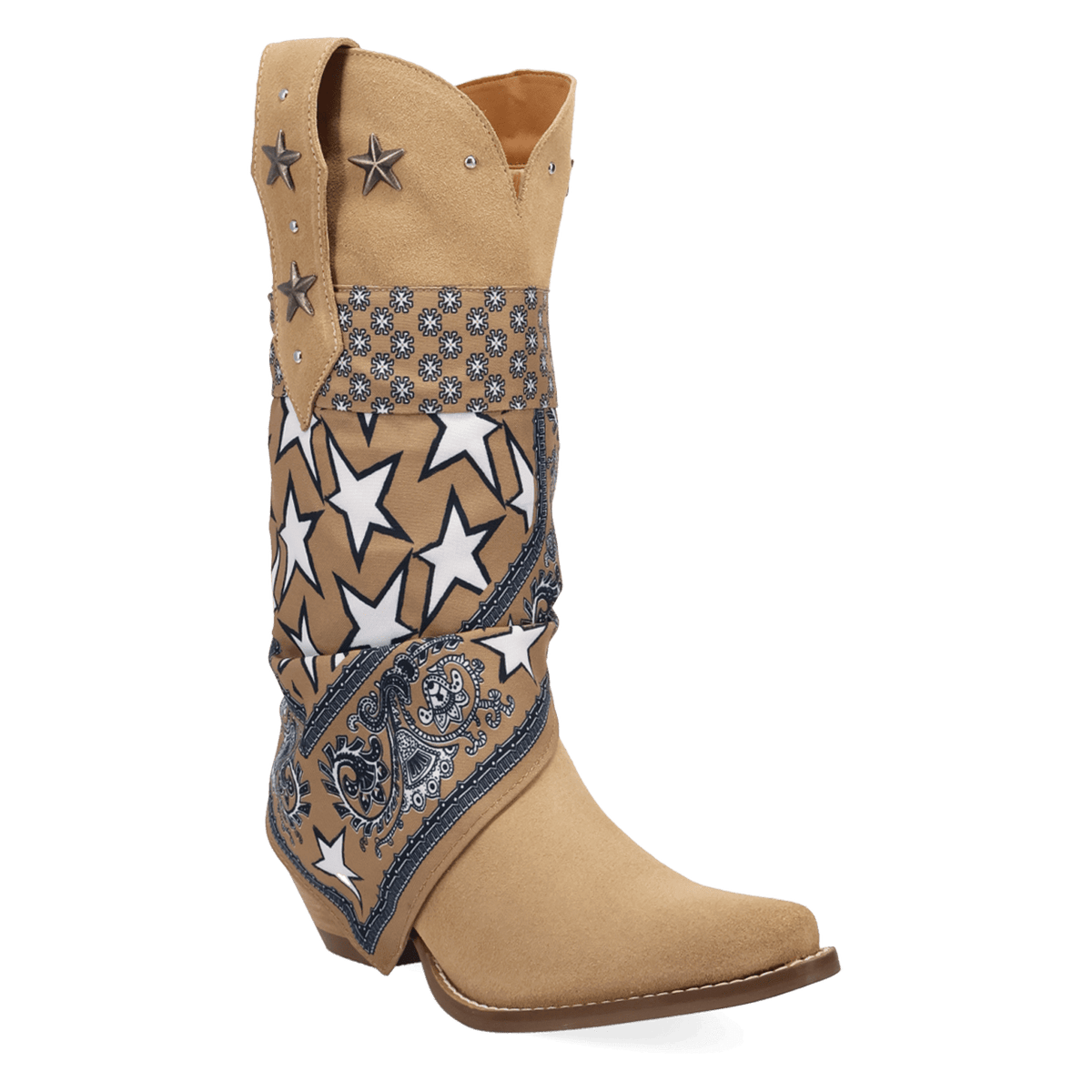 PRODUCT SHOT BANDIDA SUEDE BOOT AT 45 DEGREE ANGLE