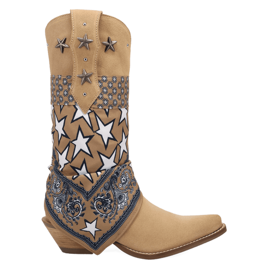 PRODUCT SHOT BANDIDA SUEDE BOOT AT 90 DEGREE INSIDE ANGLE