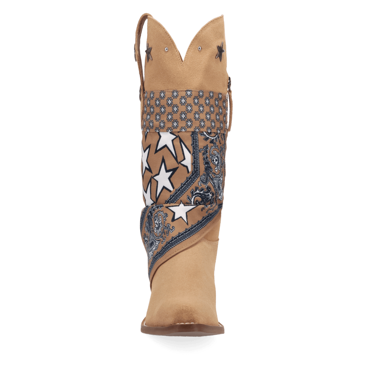 PRODUCT SHOT BANDIDA SUEDE BOOT AT FRONT ANGLE