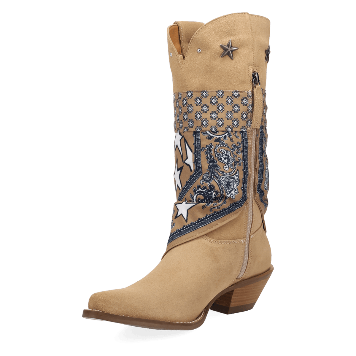 PRODUCT SHOT BANDIDA SUEDE BOOT AT 225 DEGREE ANGLE
