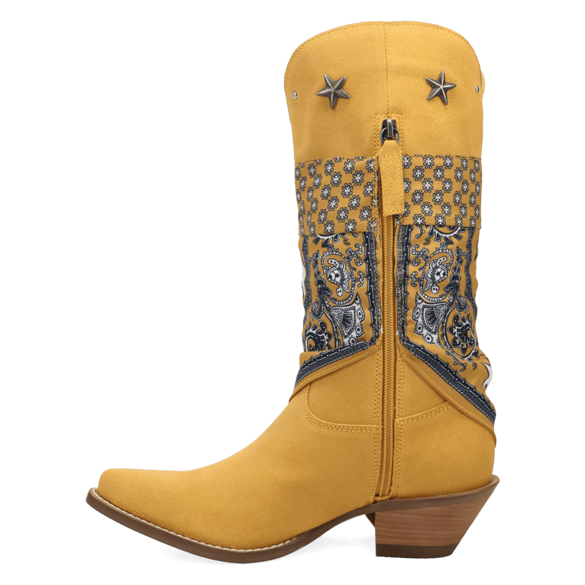 PRODUCT SHOT BANDIDA SUEDE BOOT AT 135 DEGREE OUTSIDE ANGLE