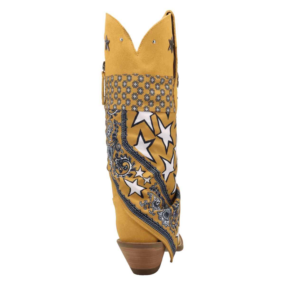 PRODUCT SHOT BANDIDA SUEDE BOOT AT 180 DEGREE BACK ANGLE