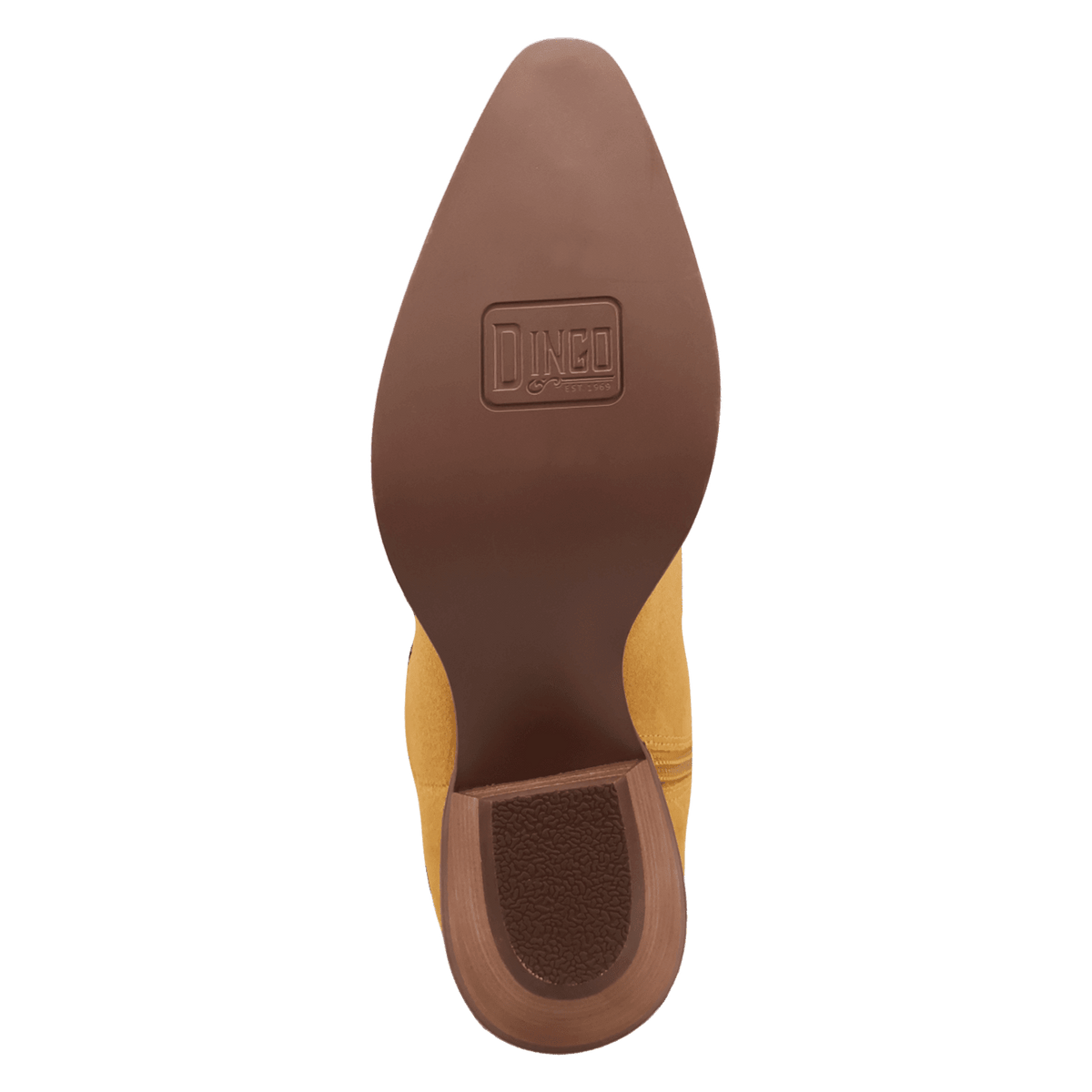 PRODUCT SHOT BANDIDA SUEDE BOOT AT OUTSOLE ANGLE