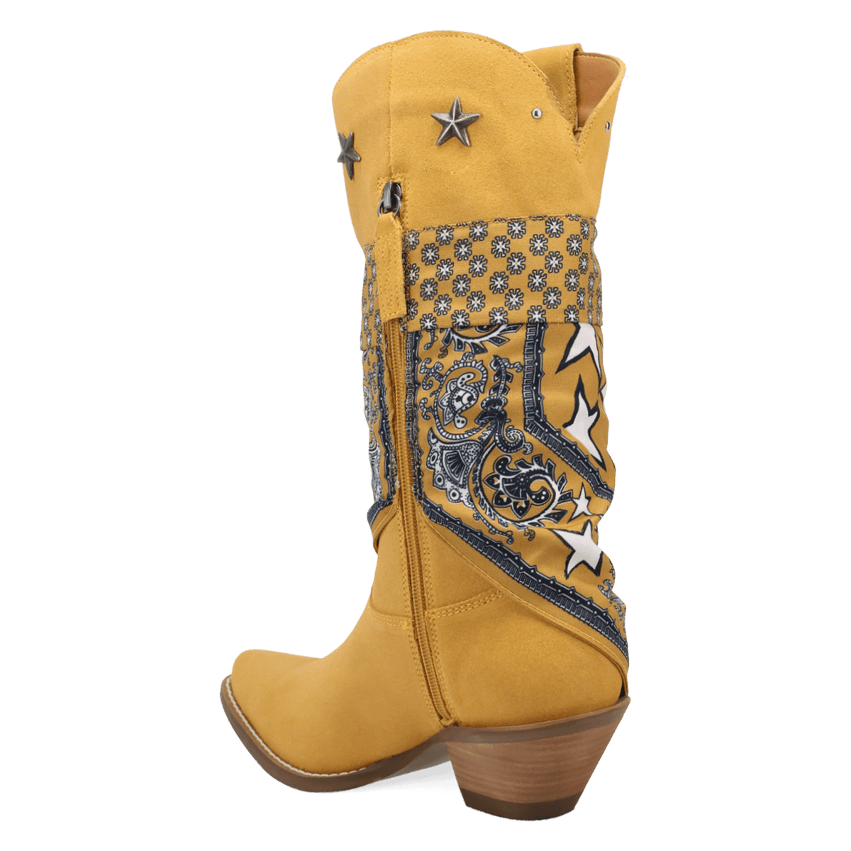 PRODUCT SHOT BANDIDA SUEDE BOOT AT 270 DEGREE ANGLE