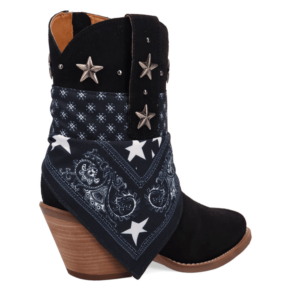 PRODUCT SHOT SUNDANCE SUEDE BOOTIE AT 315 DEGREE ANGLE