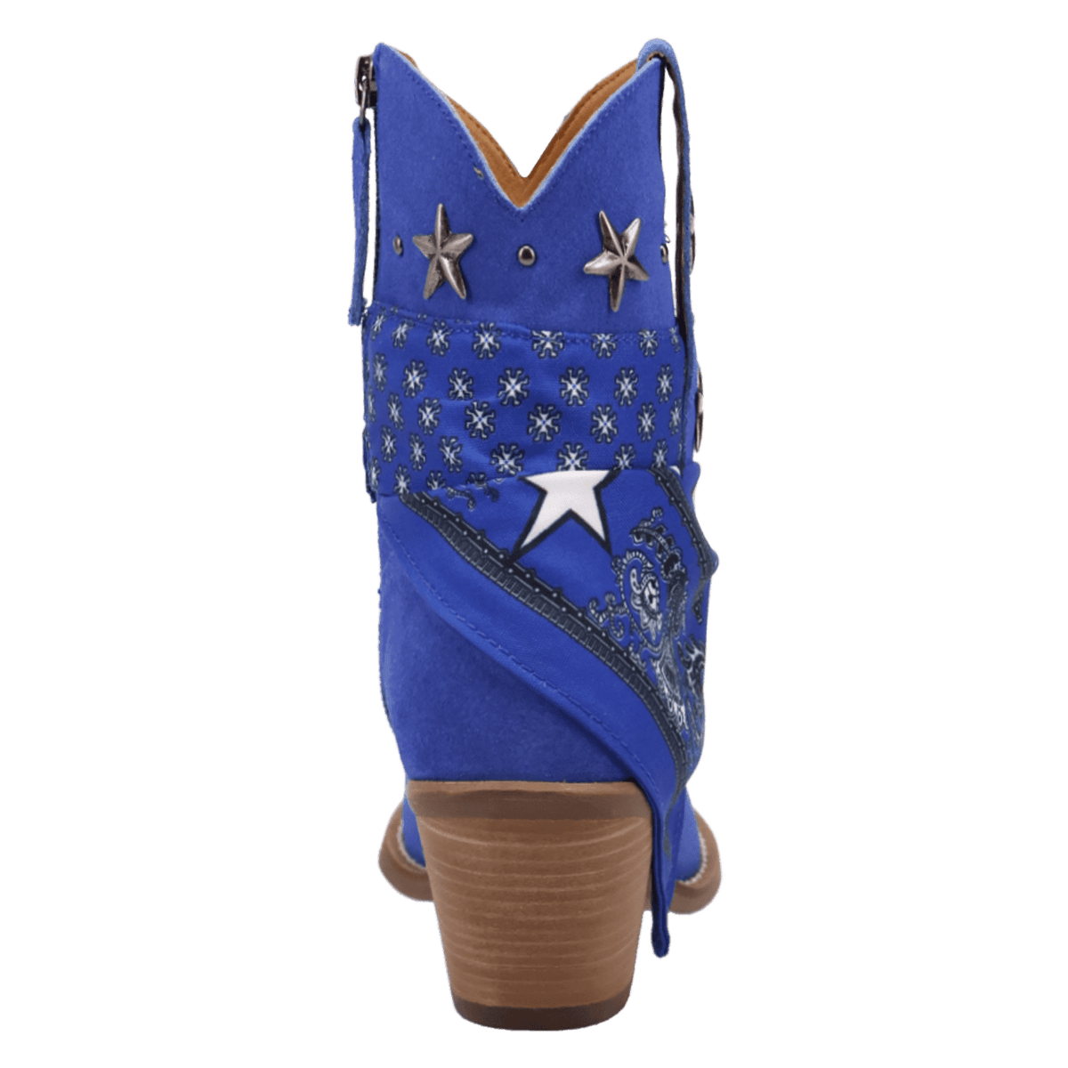 PRODUCT SHOT SUNDANCE SUEDE BOOTIE AT 180 DEGREE BACK ANGLE
