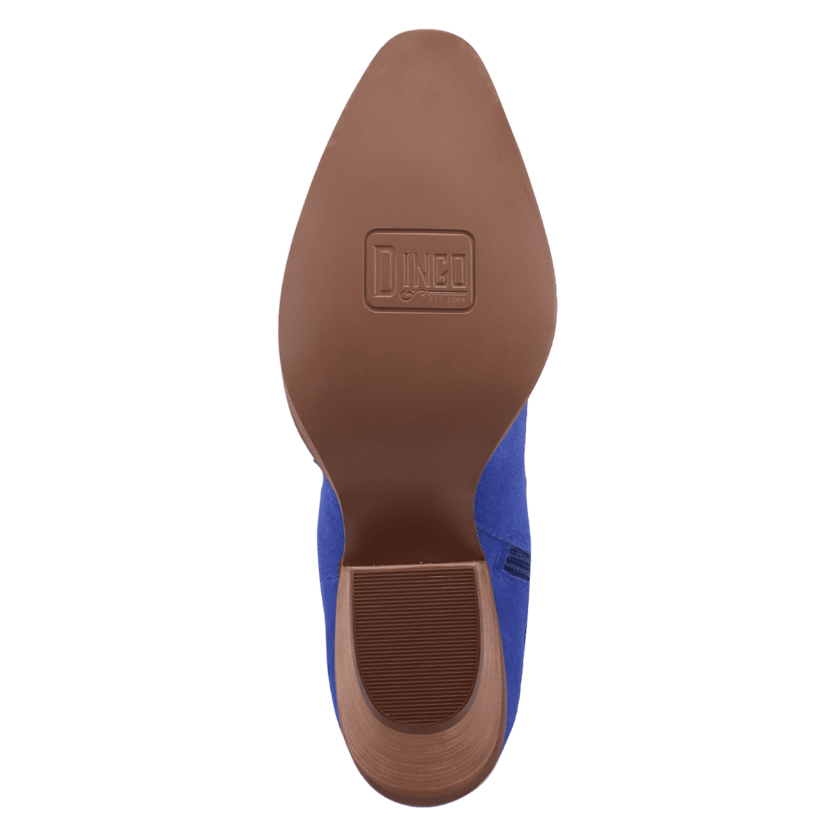 PRODUCT SHOT SUNDANCE SUEDE BOOTIE AT OUTSOLE ANGLE