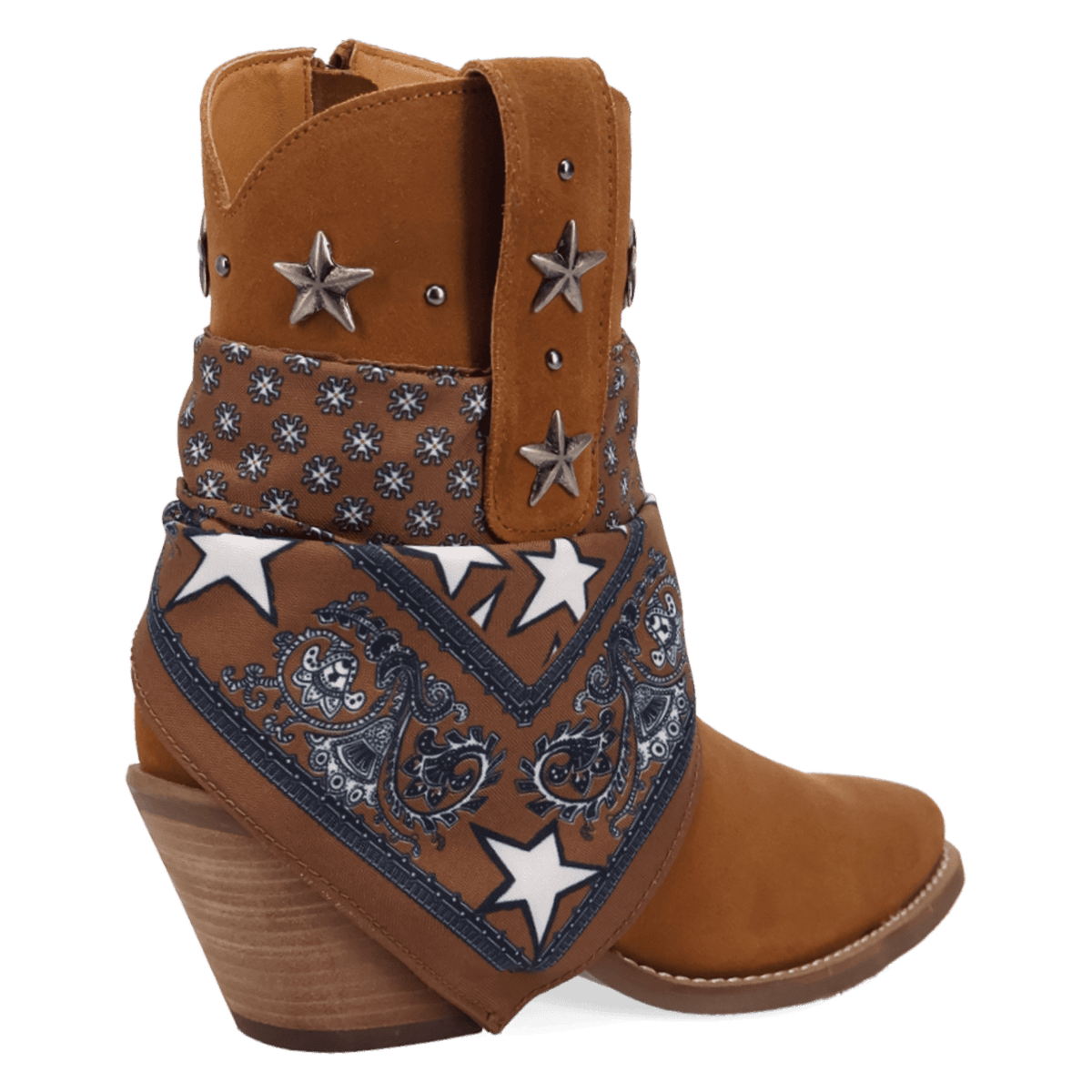 PRODUCT SHOT SUNDANCE SUEDE BOOTIE AT 315 DEGREE ANGLE