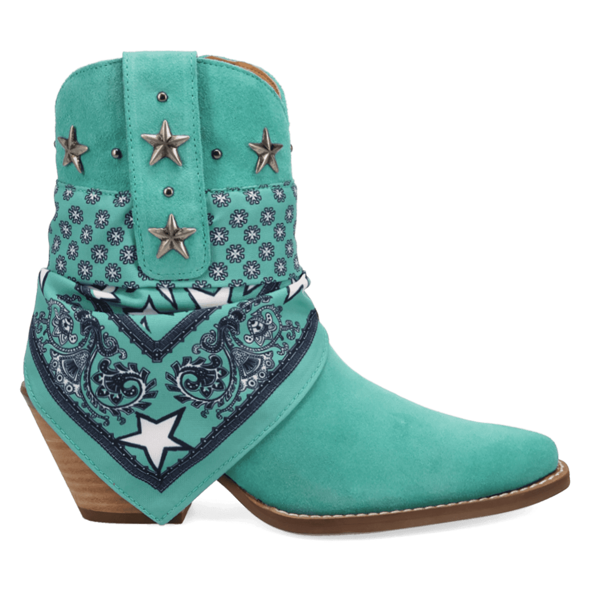 PRODUCT SHOT SUNDANCE SUEDE BOOTIE AT 90 DEGREE INSIDE ANGLE