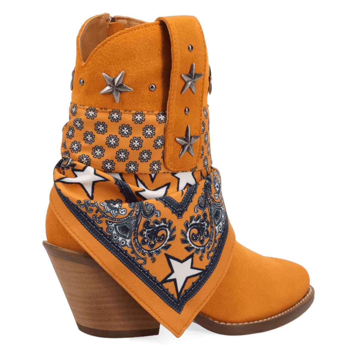 PRODUCT SHOT SUNDANCE SUEDE BOOTIE AT 315 DEGREE ANGLE