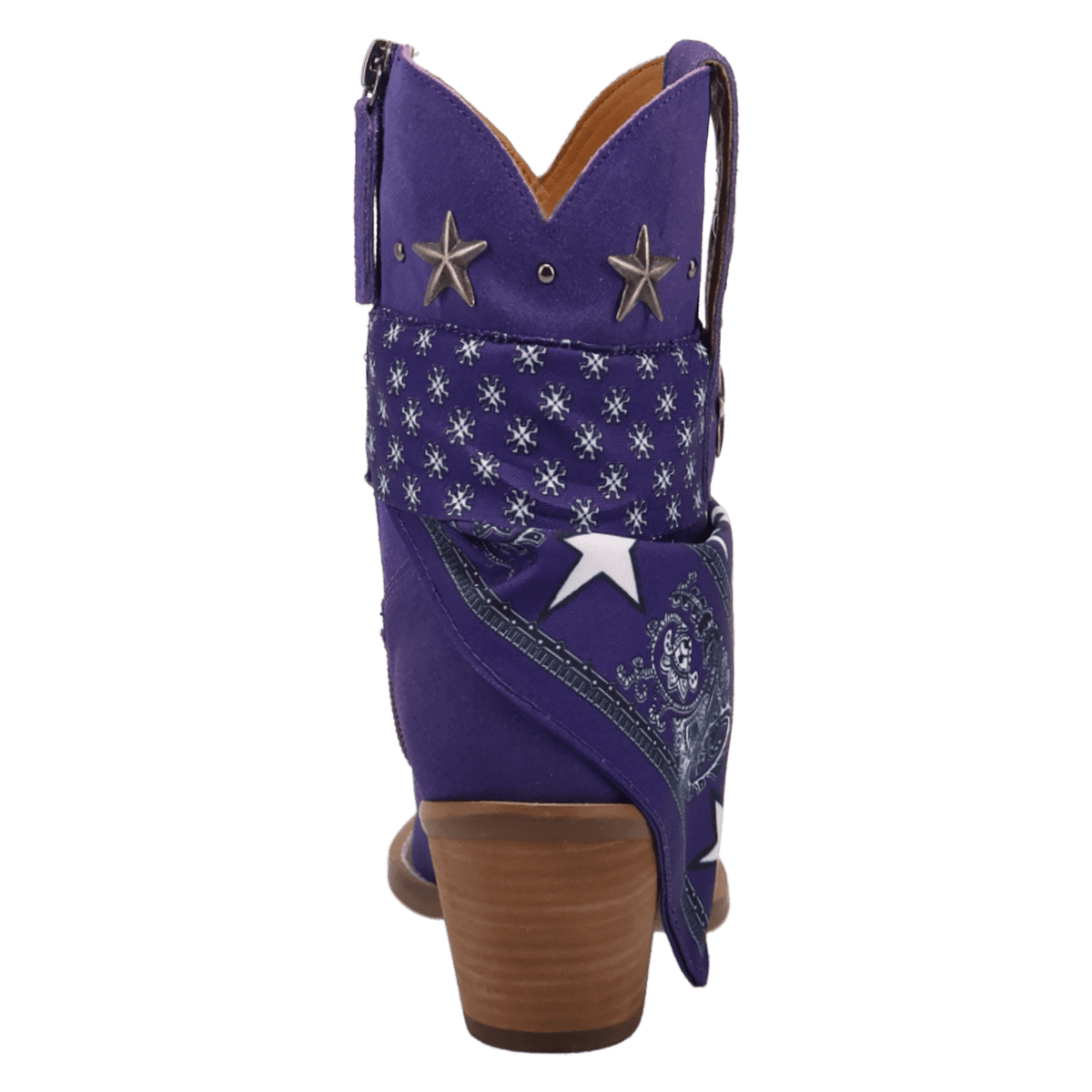 PRODUCT SHOT SUNDANCE SUEDE BOOTIE AT 180 DEGREE BACK ANGLE