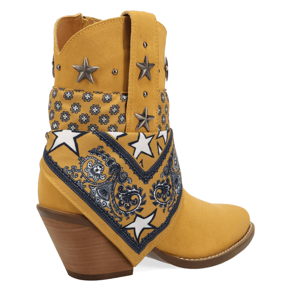 PRODUCT SHOT SUNDANCE SUEDE BOOTIE AT 315 DEGREE ANGLE