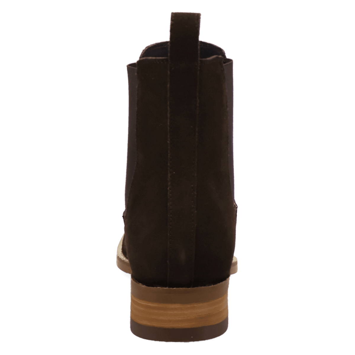 PRODUCT SHOT GENTRY LEATHER BOOTIE AT 180 DEGREE BACK ANGLE