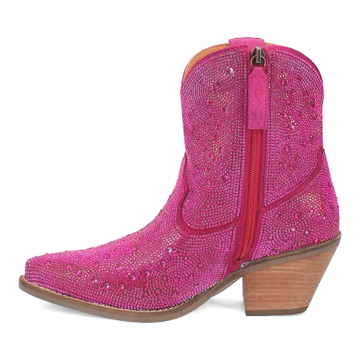 Angle 3, RHINESTONE COWGIRL LEATHER BOOTIE