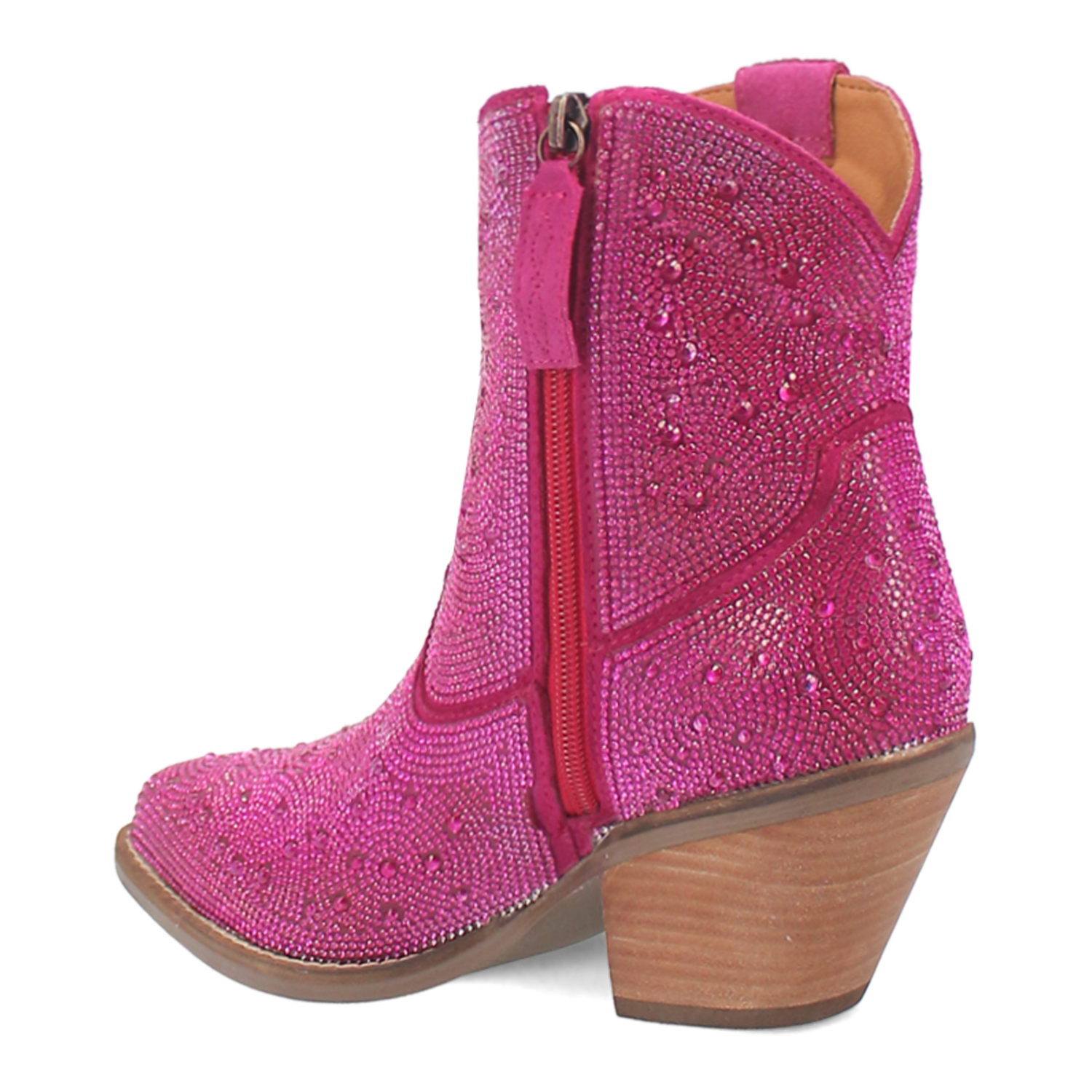 Angle 9, RHINESTONE COWGIRL LEATHER BOOTIE