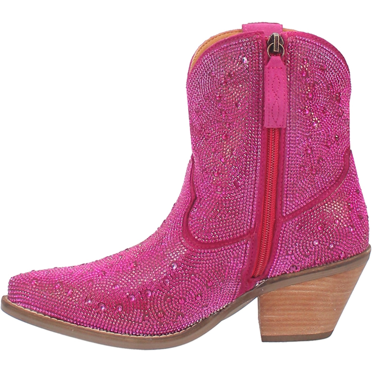 Angle 3, RHINESTONE COWGIRL LEATHER BOOTIE