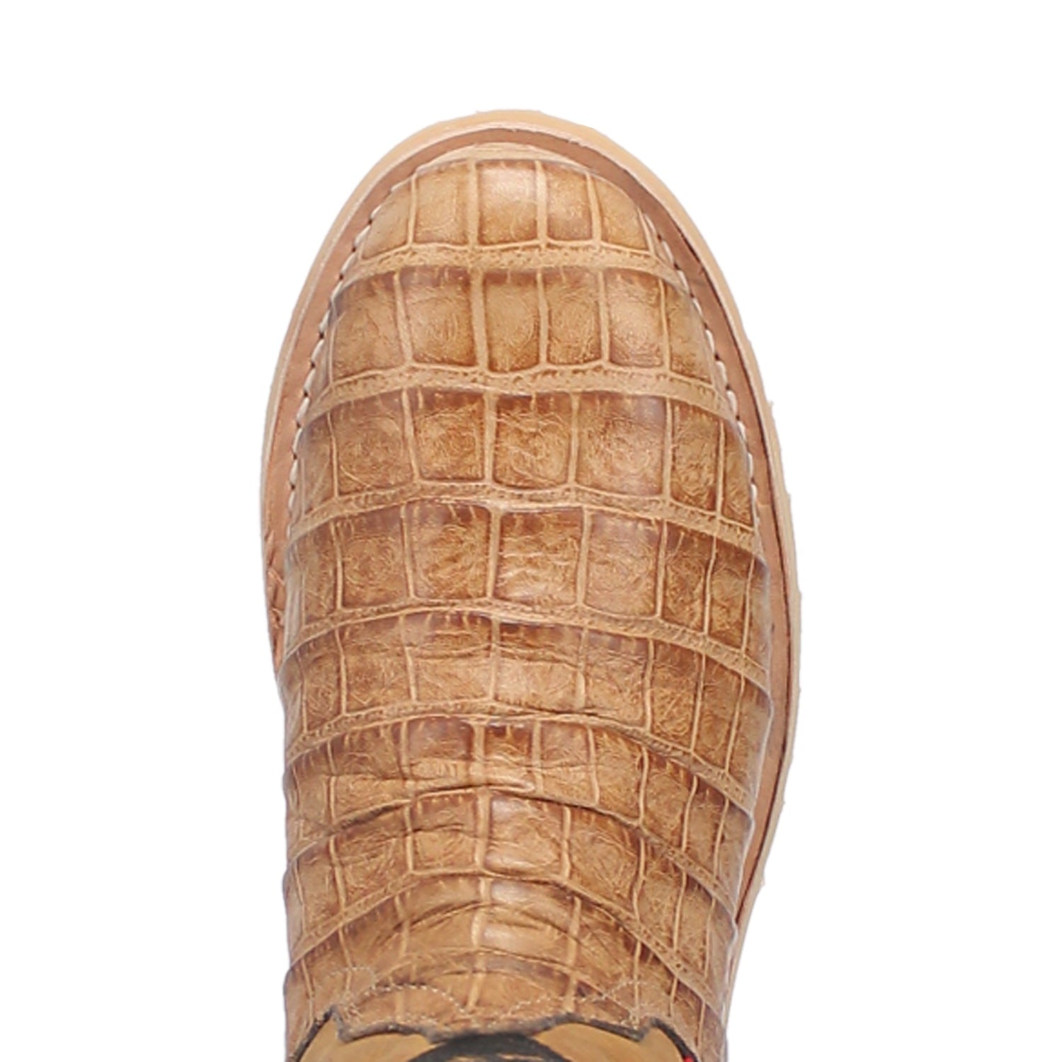 Men's Stars And Stripes Vintage Brown Leather Cowboy Boots - Mid-Calf Shaft