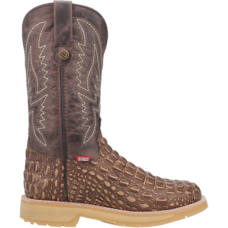 Crocodile square toe online boots