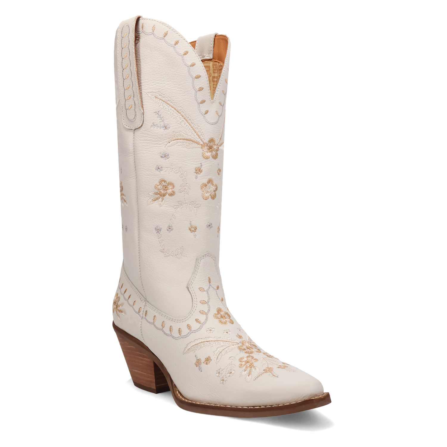 Cowgirl boots with white flowers best sale