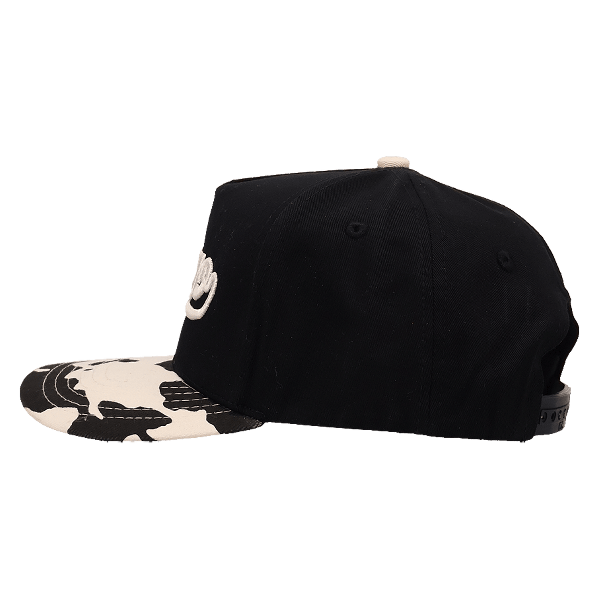 DINGO BLACK COW PRINT TRUCKER HAT