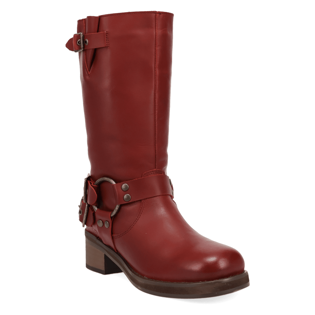 PRODUCT SHOT HARLEE LEATHER BOOT AT 45 DEGREE ANGLE